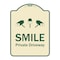 Signmission Designer Series-Smile Private Driveway With Video Surveillance Camera Graphics, 24" H, TG-1824-9753 A-DES-TG-1824-9753 - alternate 1